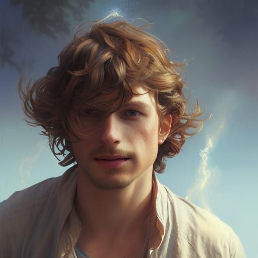 Hyper-Detailed Tom Sawyer Portrait in Art Nouveau Style