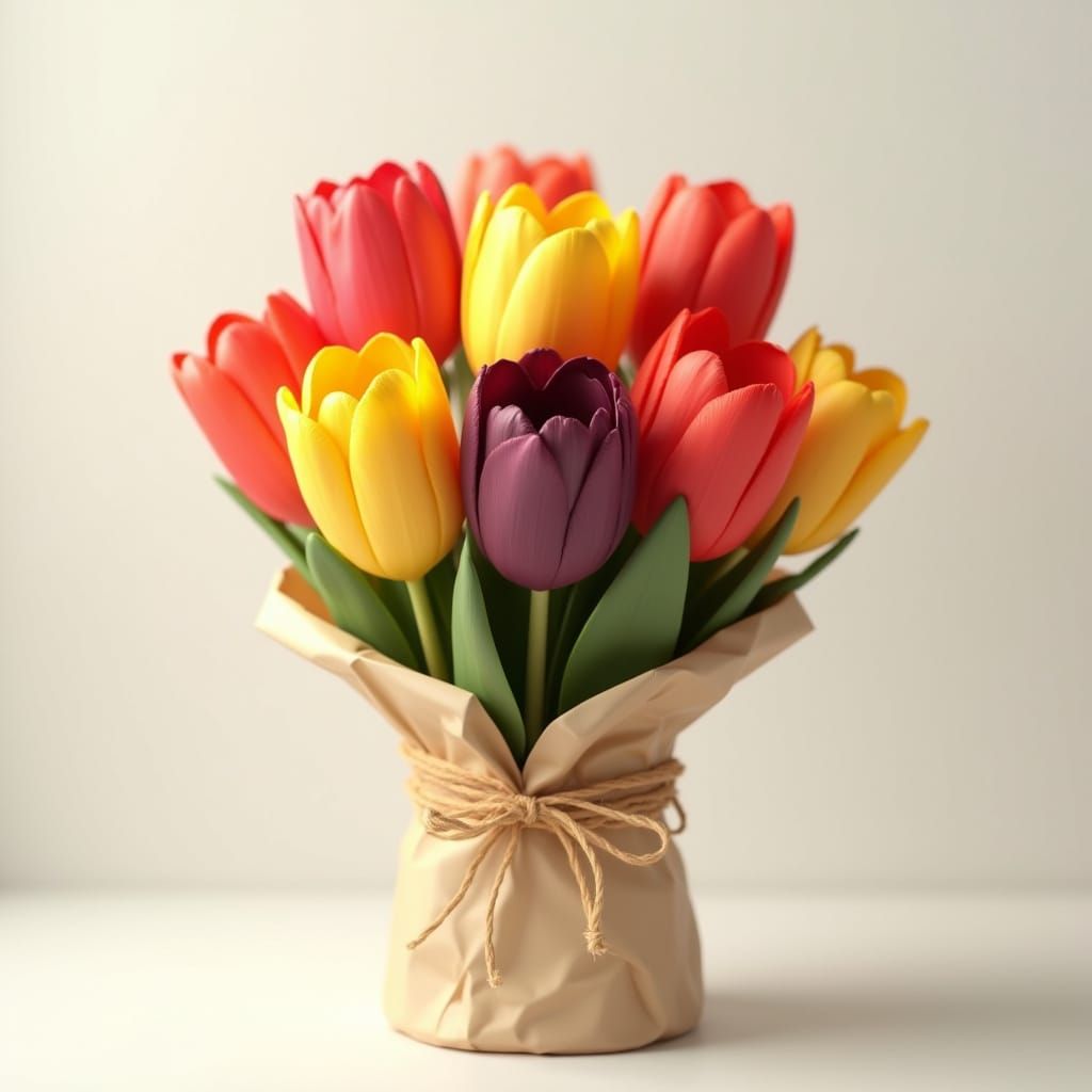 Surreal Spring Bouquet in Dreamy, Hyper-Realistic Style