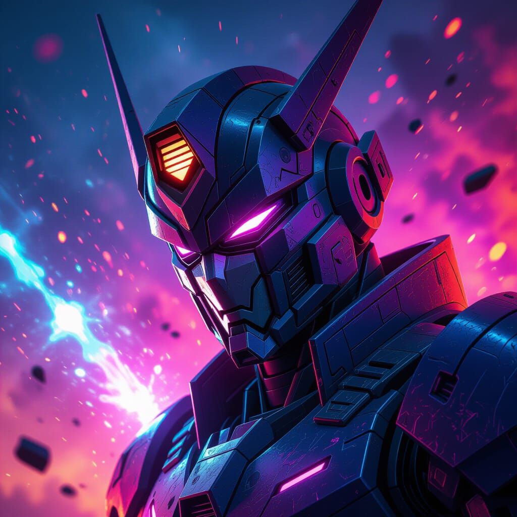 Decepticon Darkin Wielding Dark Energon in Hyperrealistic Ar...