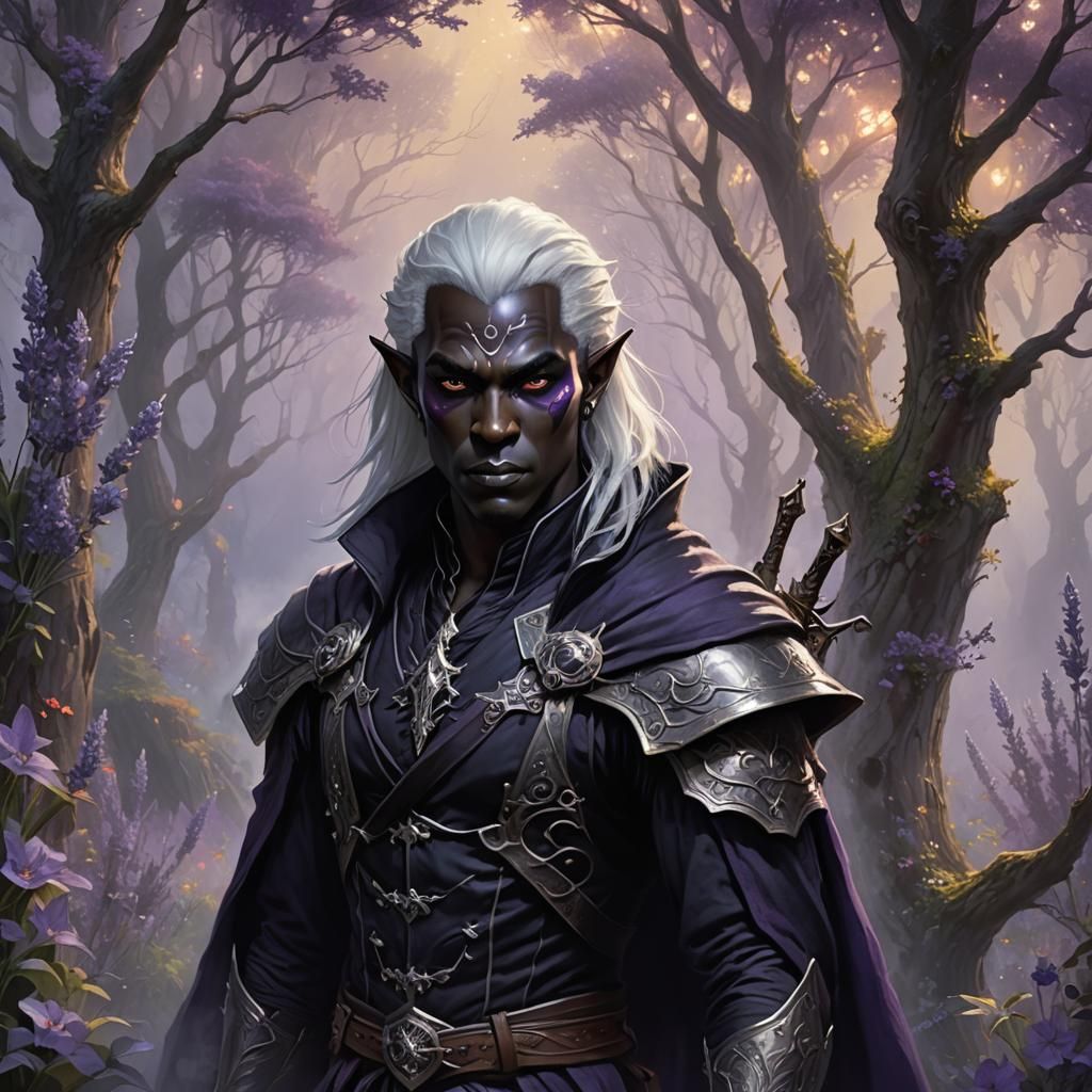 Dark Elf Assassin in Ethereal Fantasy Style