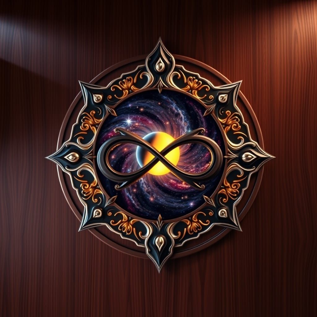 Majestic Dawn Breaker Family Crest Shield in Luxury Mahogany