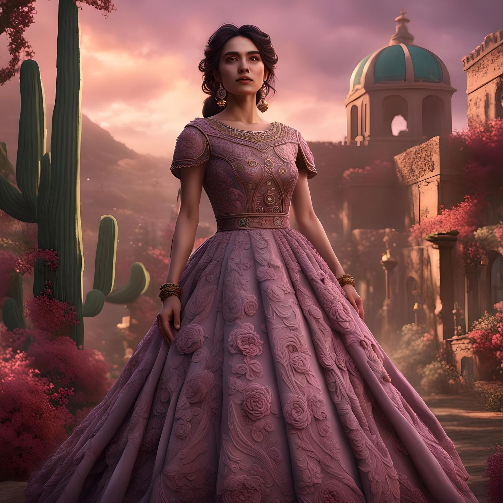 Ethereal Mexican Fantasy in Mauve