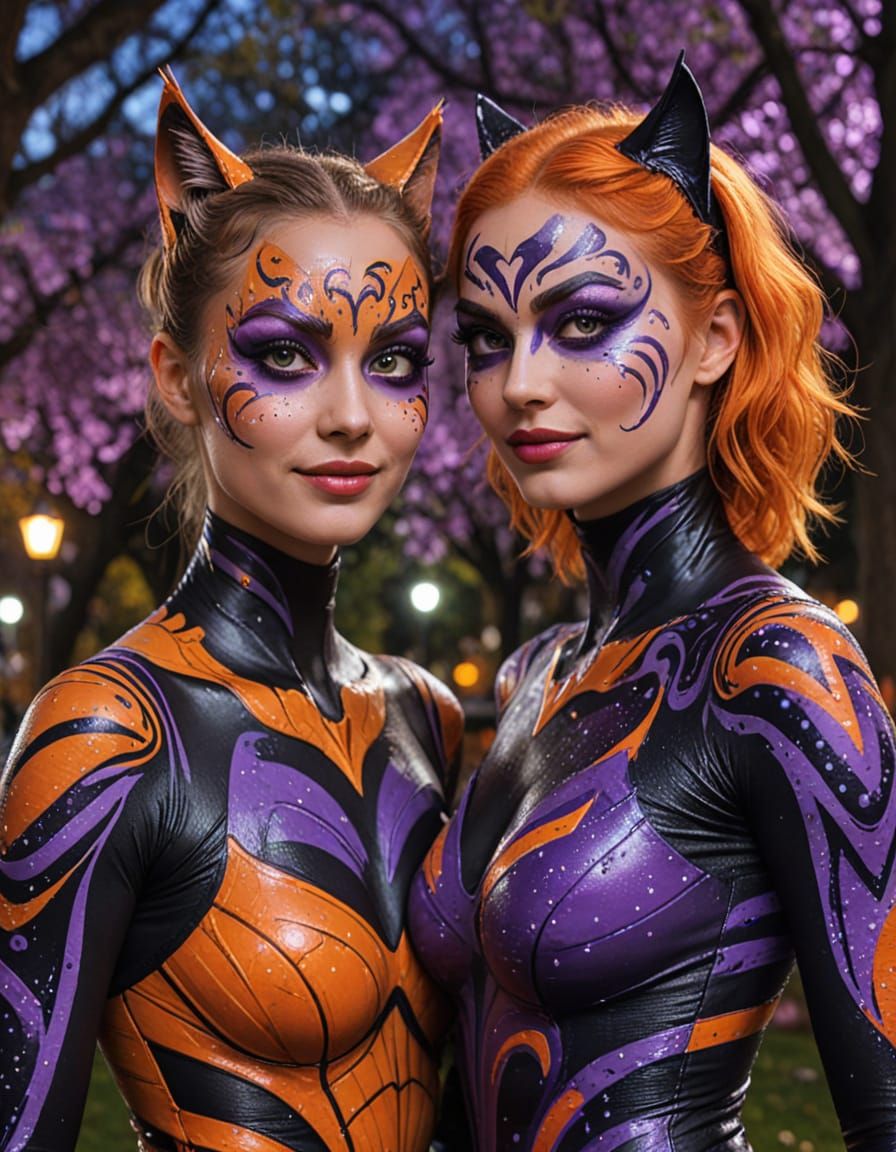 Surreal Whimsy in Dark Fantasy Art: Two Women Unite in Vibra...