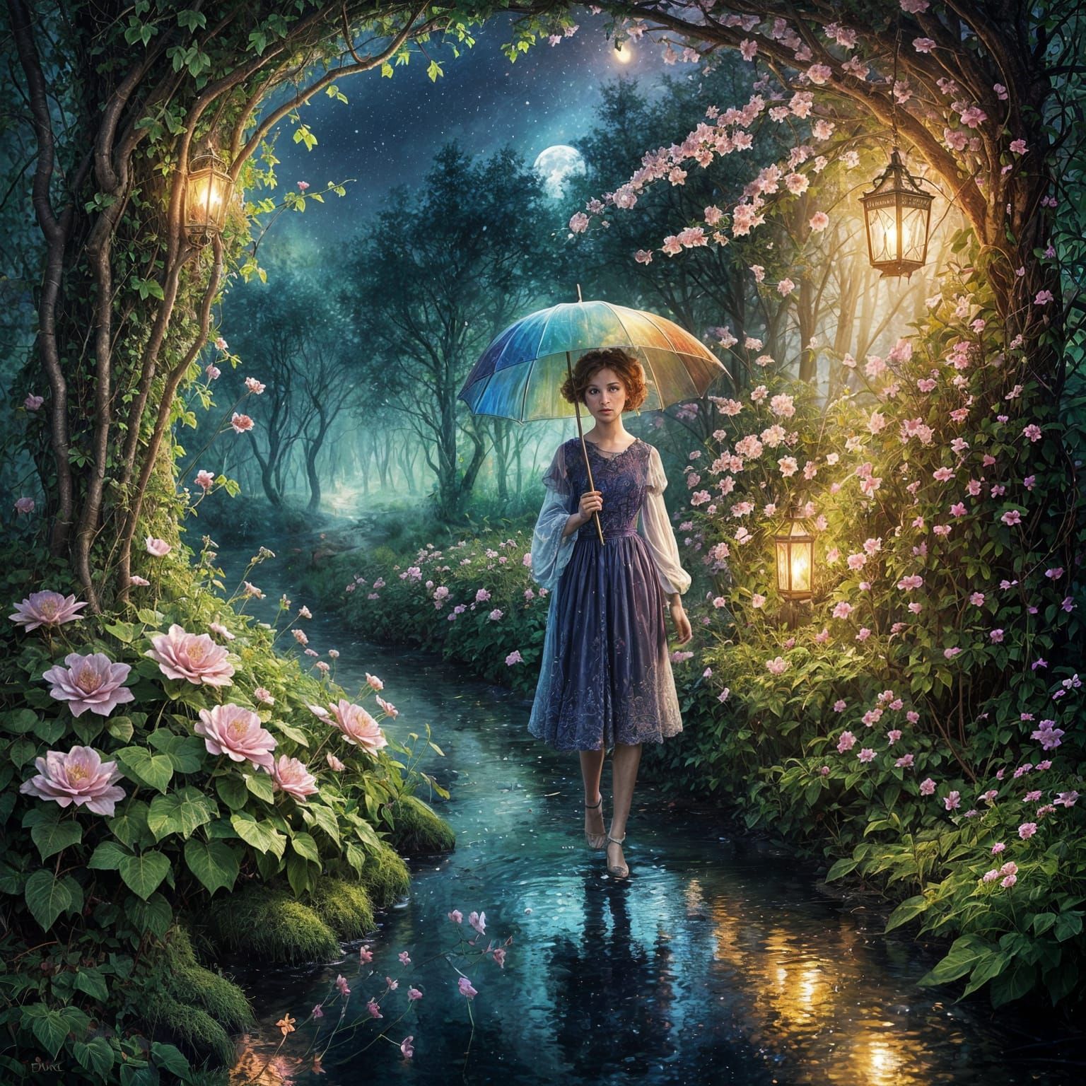 Magical Fairy Wonderland in Ethereal Light