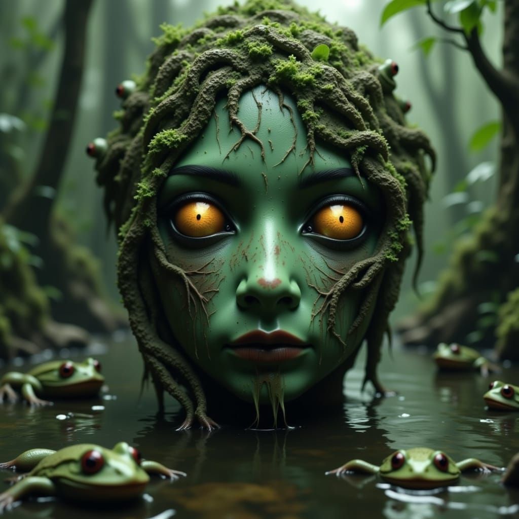 Swamp Fairy Emerges from Primeval Bog
