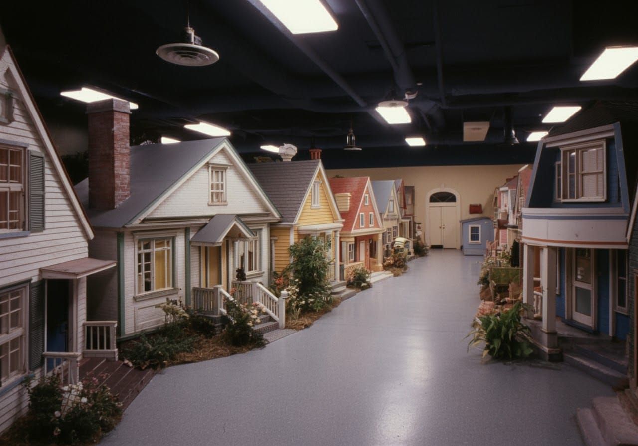 Indoor Neighborhood Complex: 80s Style Photo