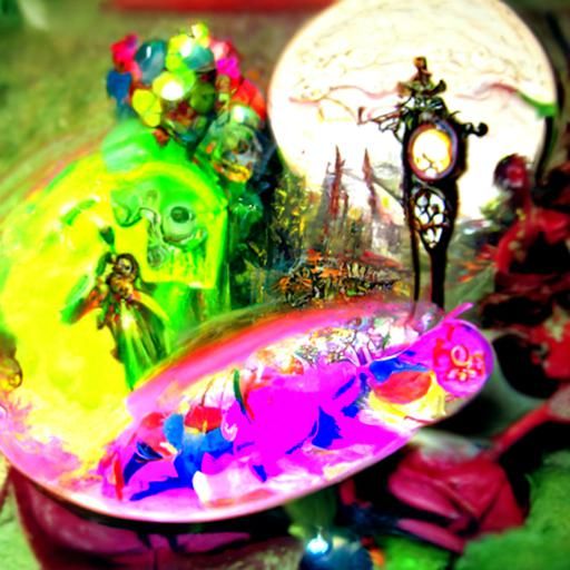 Day of the Dead Astral Illustration in Art Nouveau Style