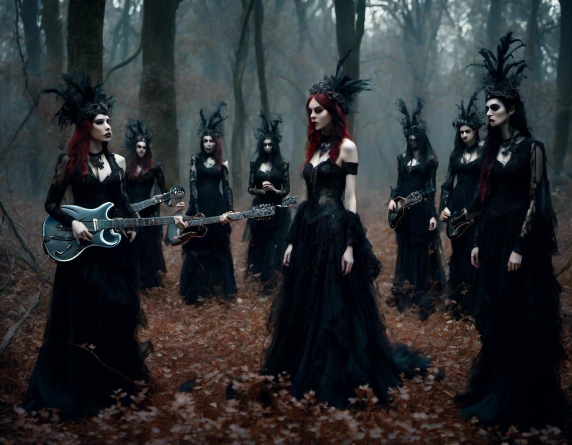 Gothic Metal Band in Sinister Forest