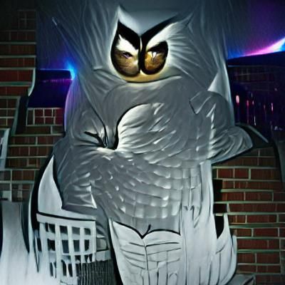 Majestic White Night Owl Generated by AI