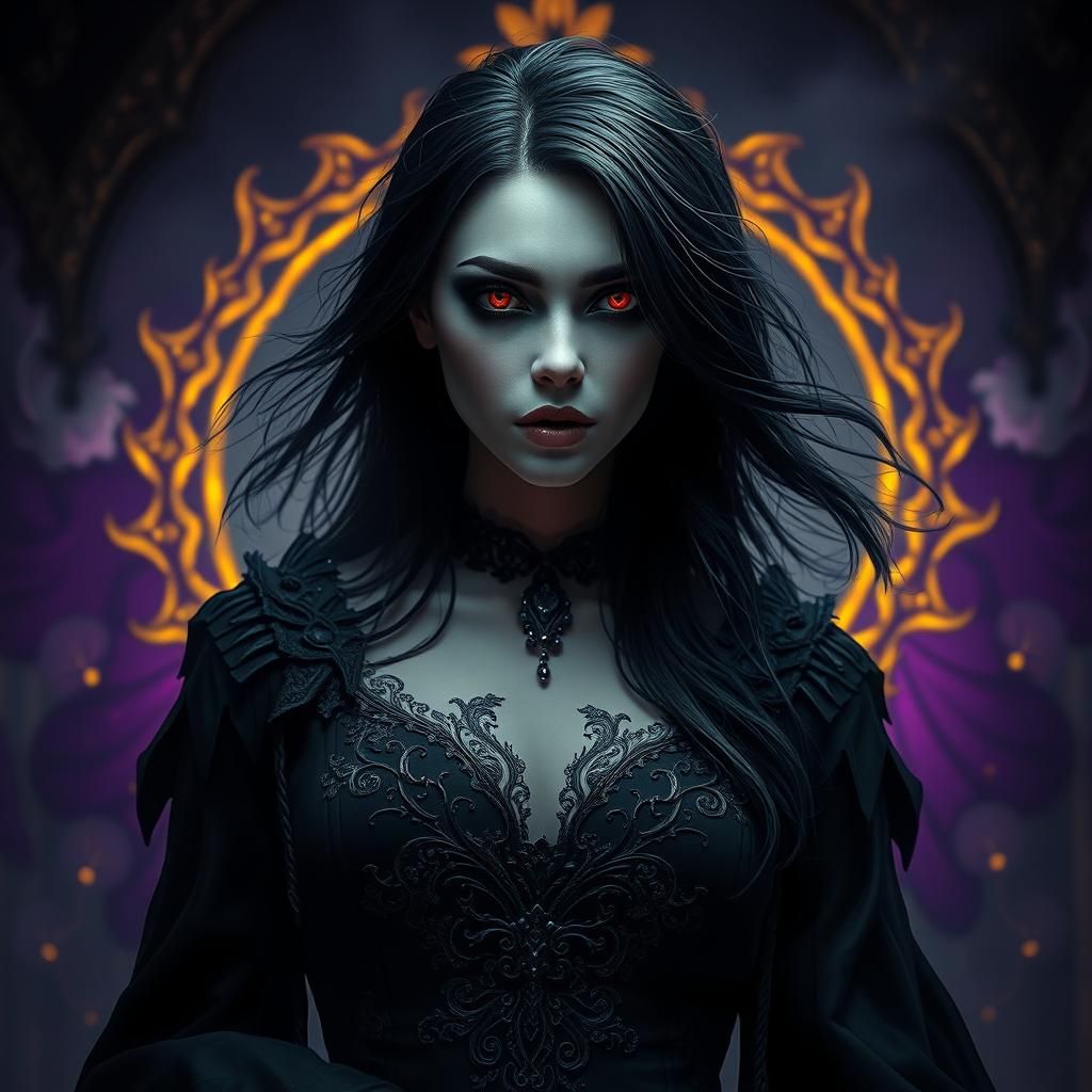 Gothic Woman in Dark Fantasy Digital Art
