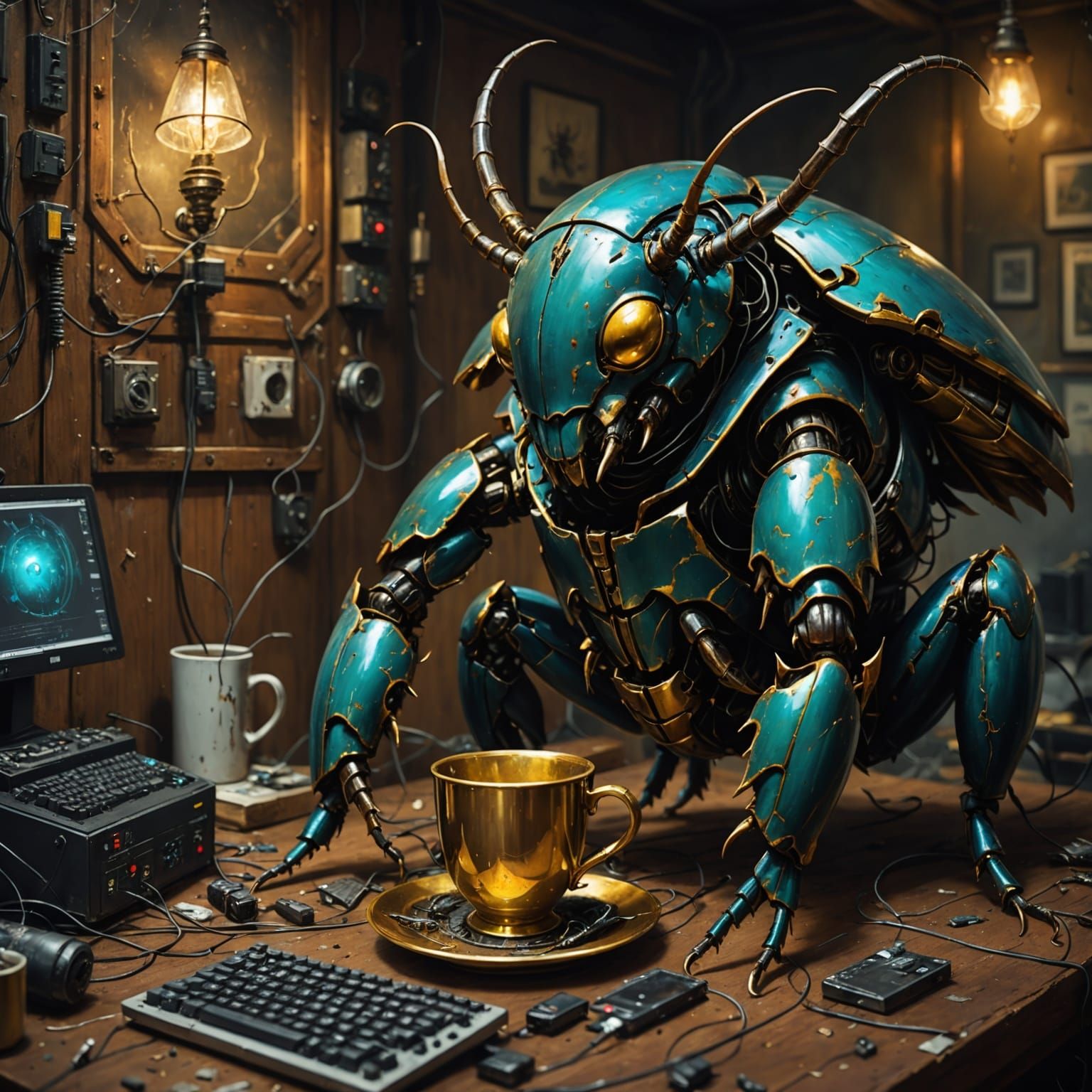 Voracious Giant Beetles Claim Golden Cup in Dark Computer Ro...