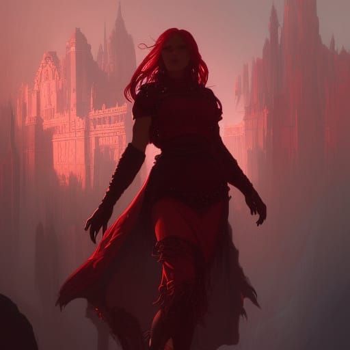 Hyperdetailed Red Ruby Dark Fantasy Concept Art