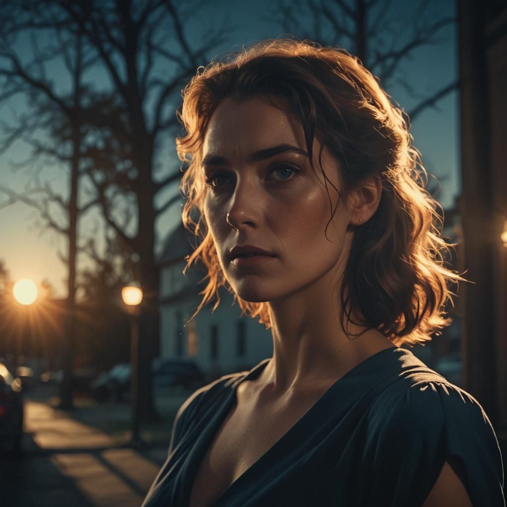 Glamorous Film Noir Portrait of a Beautiful Woman