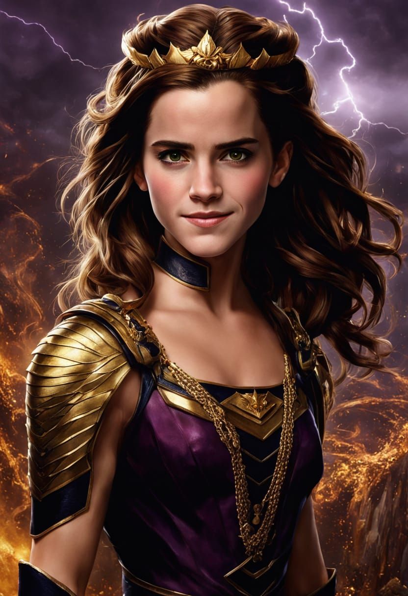 Emma Watson as Sinestra, Evil Sorceress with Dark Lightning