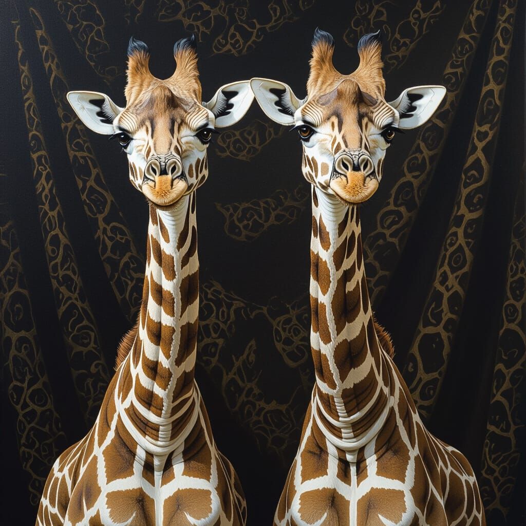 Giraffes in Ornate Coats: Fine Art Photography