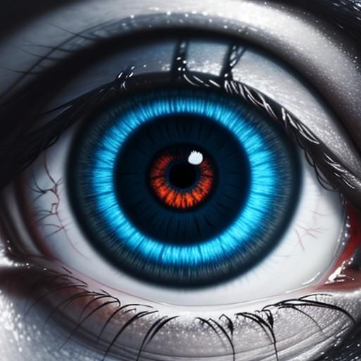 Cybernetic Eye Close-Up: Digital Human Enhancement