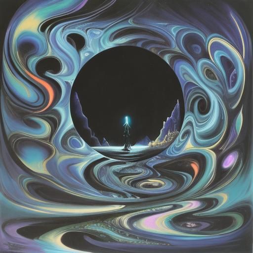 Mystical Glowing Door to Another World