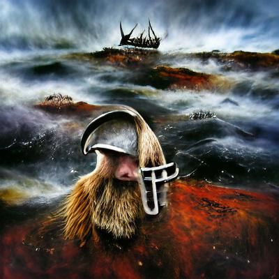 Epic Viking Warrior on Battlefield