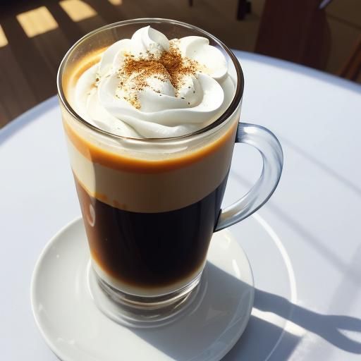 Iced Espresso with Whipped Cream and Sugar