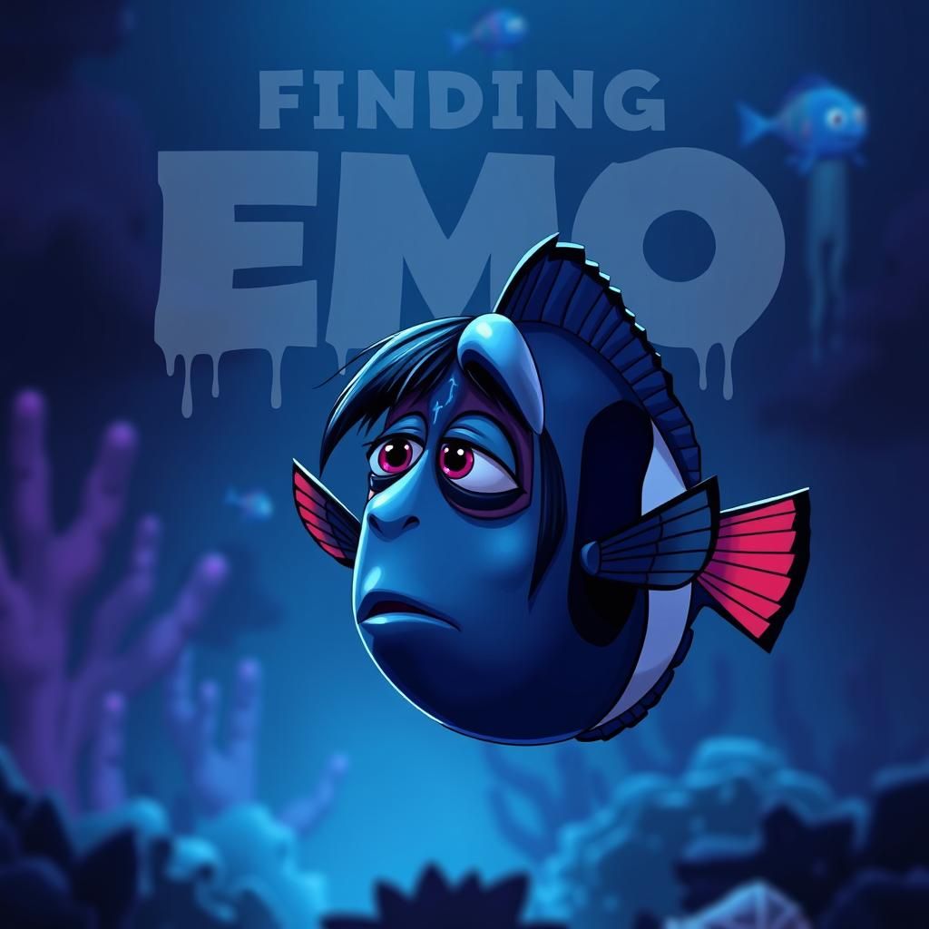 Finding Emo: Parody Movie Poster Illustration