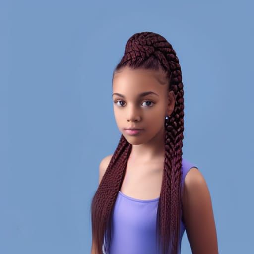 Braided Hair Girl Portrait