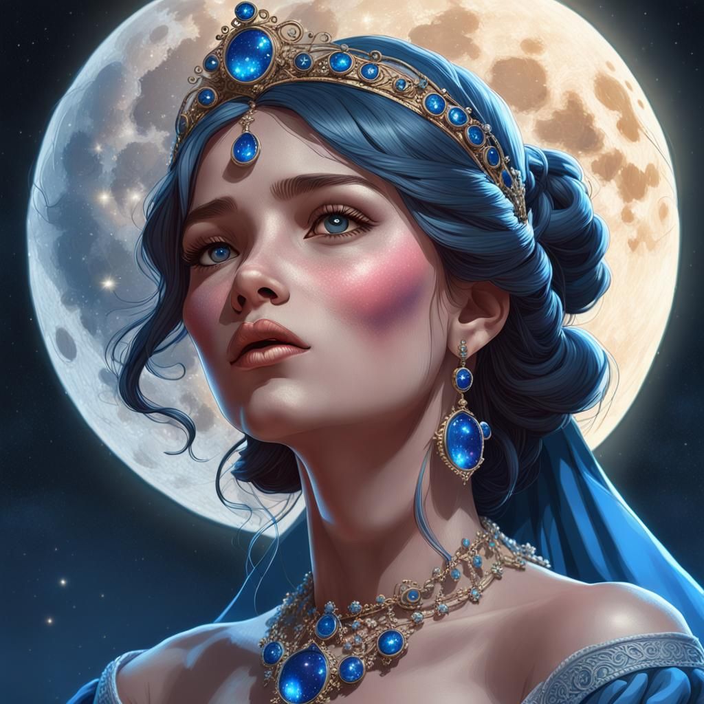 Elegant Princess Portrait with Contrasting Beauty