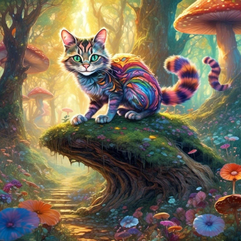<lora:Colorful Animals:1.0> CHESHIRE CAT