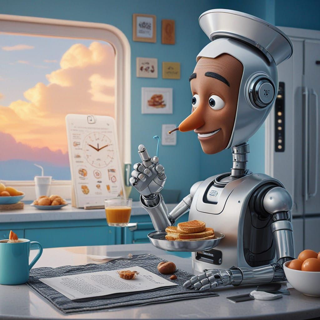 Cozy Pixar-Style Kitchen with Warmth and Whimsy