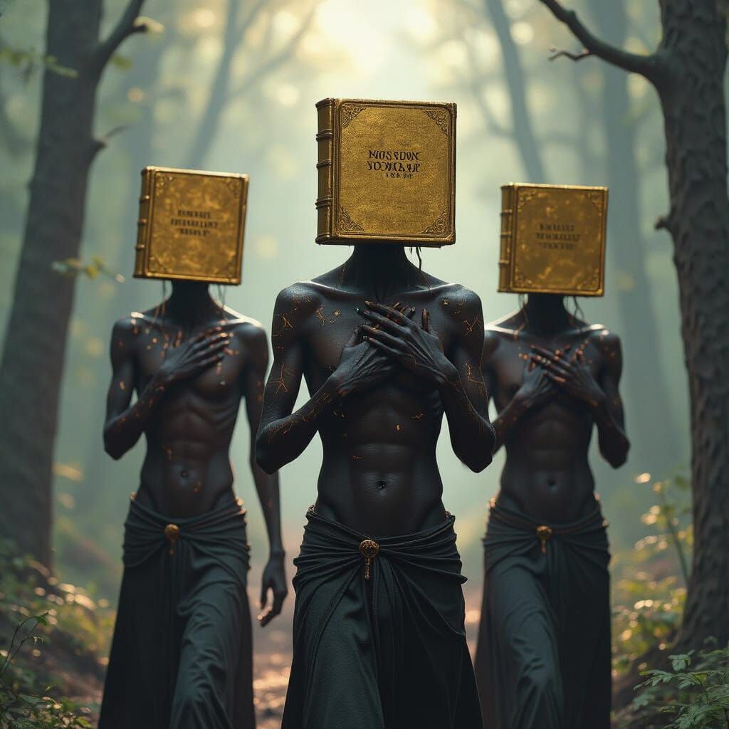 Booklers in Dark Forest Matte Painting