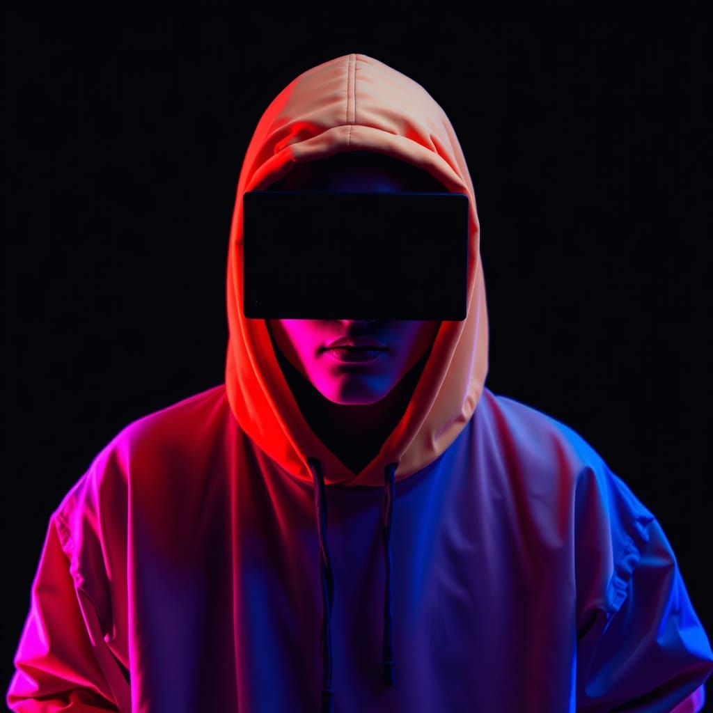 Cyber-Dream Rave Warrior in Electric Blue Chaos