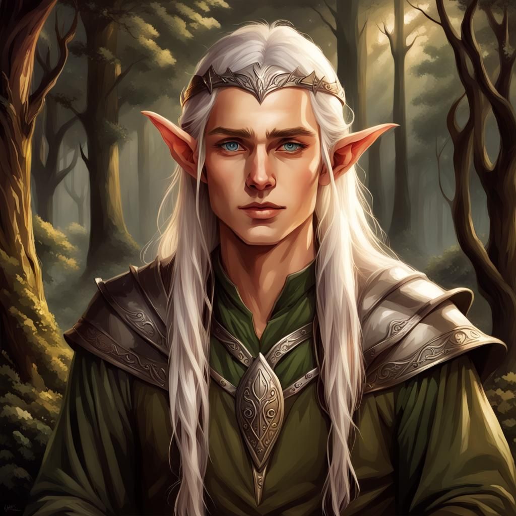 Noble Elf Lord in Fantasy Style