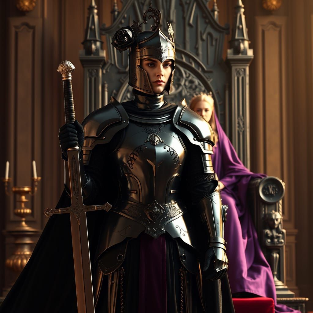 King's female armored bodyguard