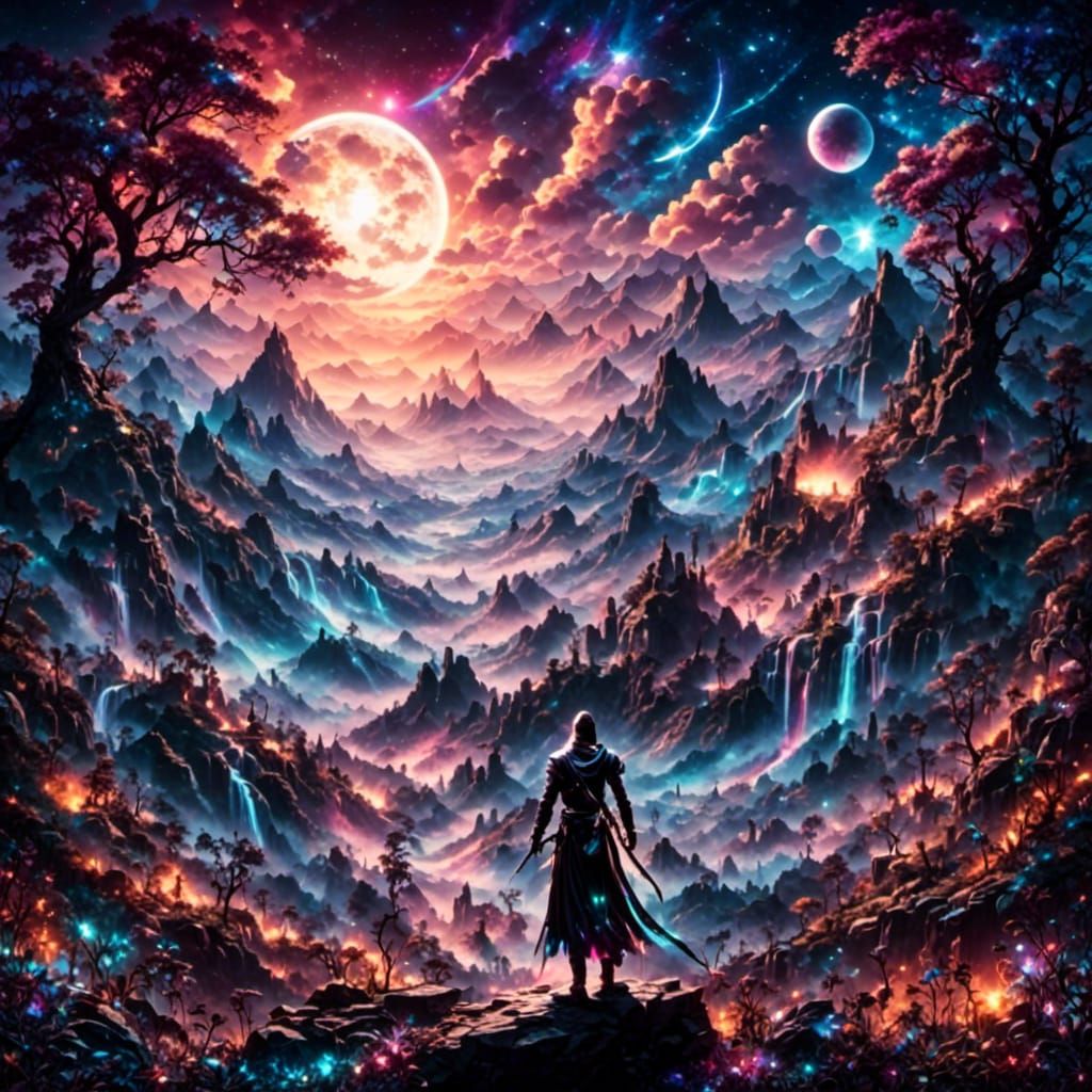 Holographic Tessellated Pattern in Sunshine Colors