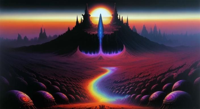 Surreal Dystopian Fantasy Art: Dust Beyond Eden