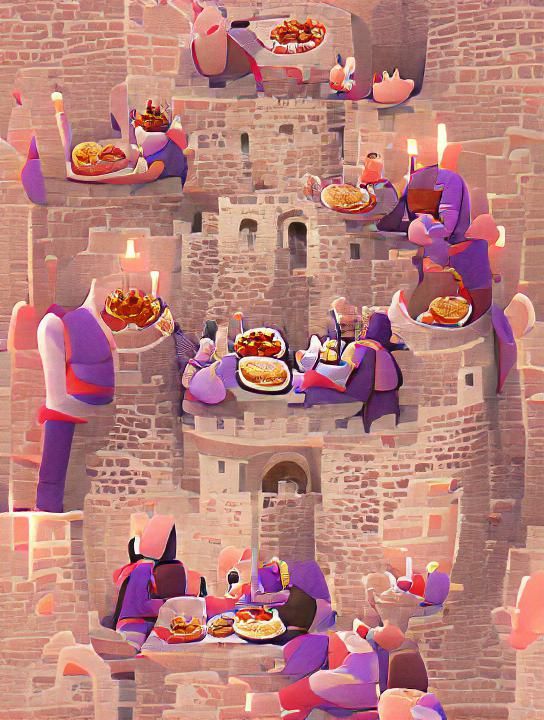 Grand Feast in a Medieval Castle