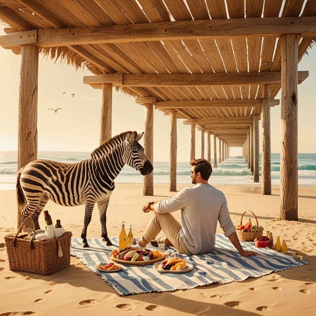 Romantic Ocean Picnic in a Scenic Coastal Setting