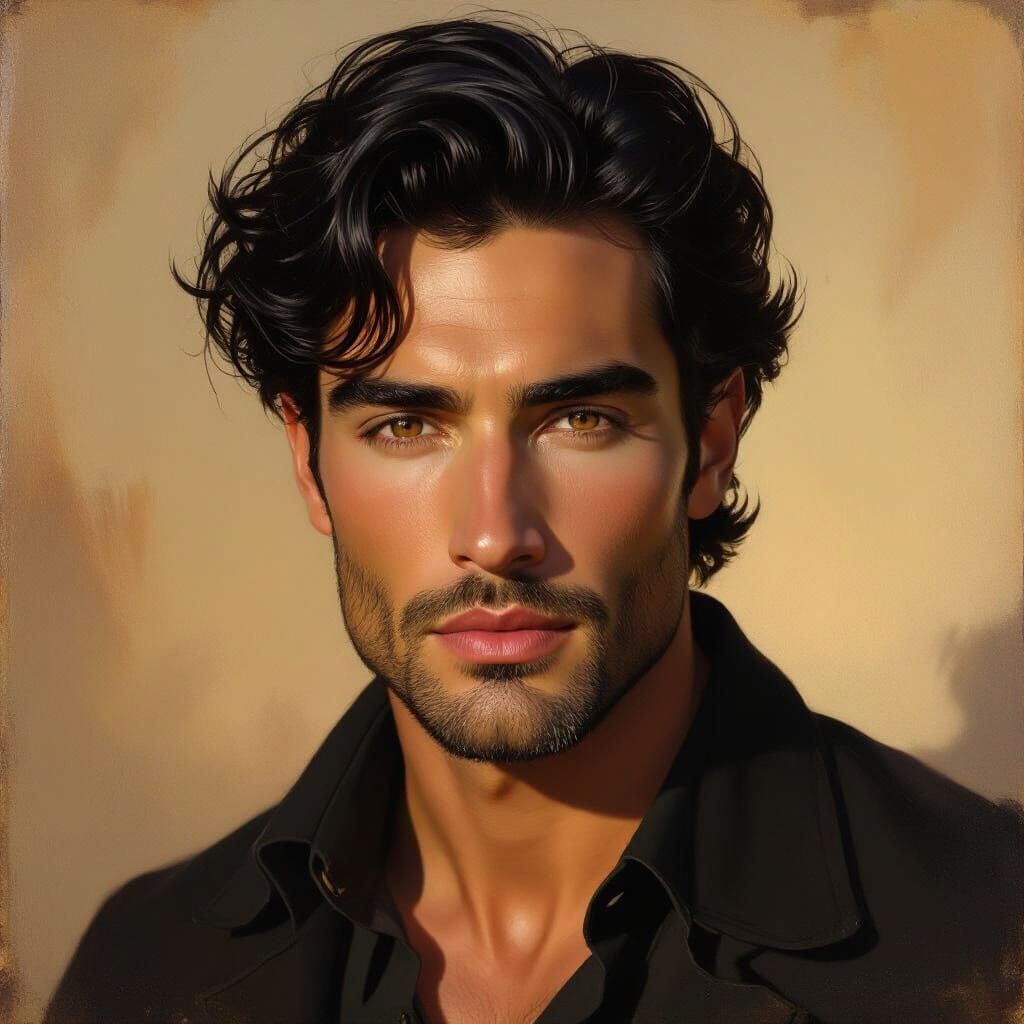 Handsome Man Portrait in Warm Afternoon Light