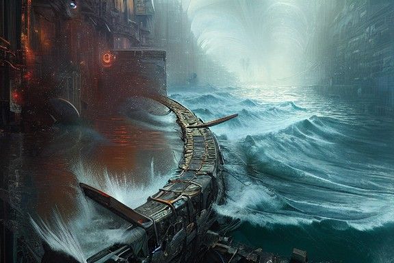 Intricate Whirlpool to Another World: Fantasy Art