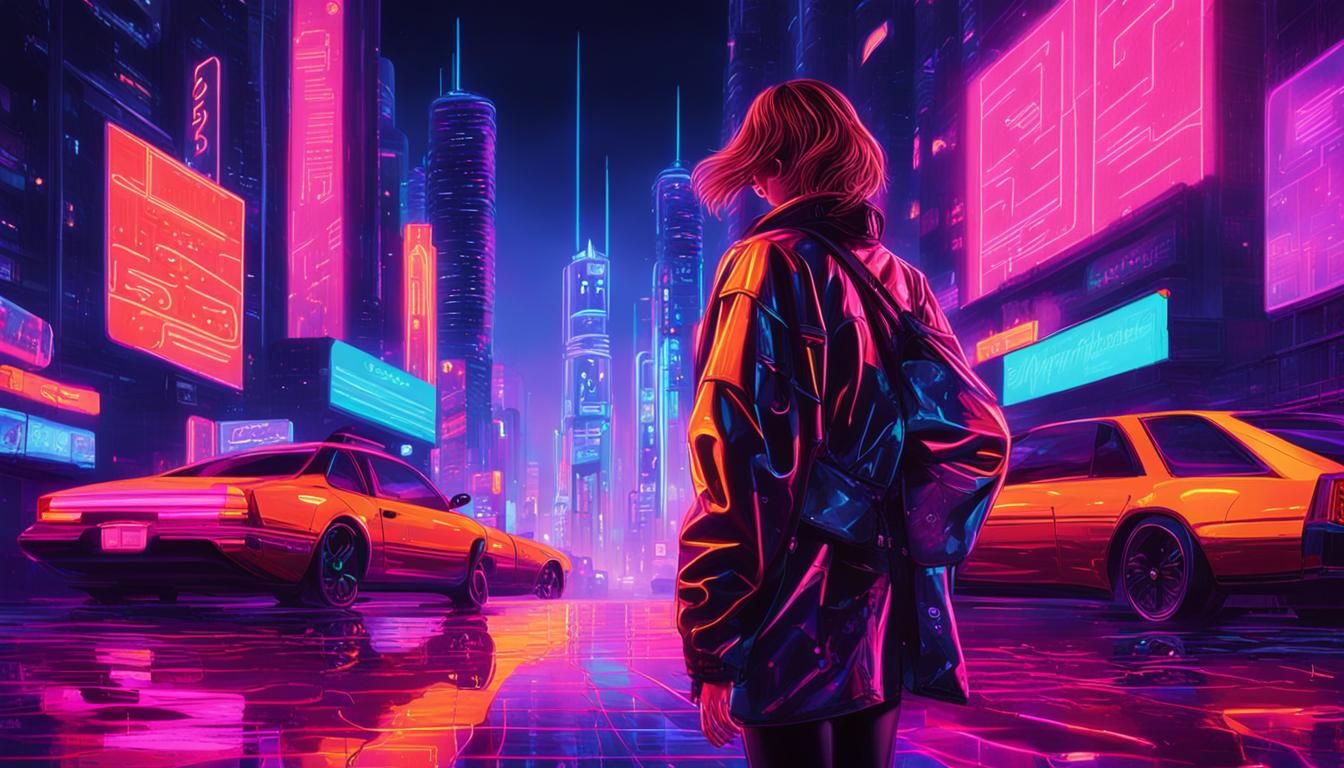 Vibrant Futuristic Cityscape at Night