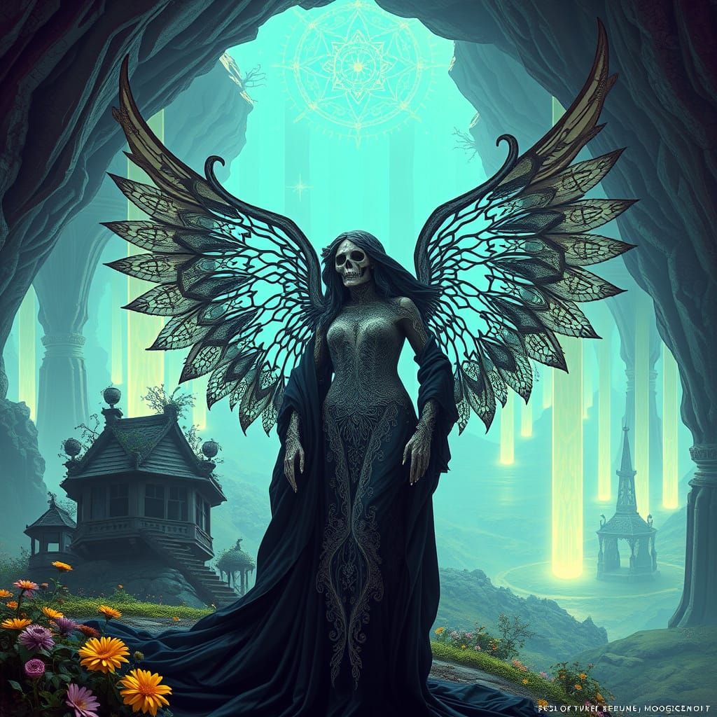 Victorian Angel of Death in Neo-Cubist Style