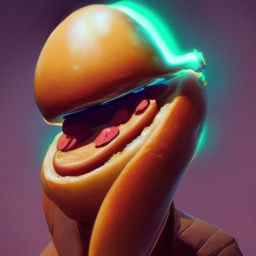 Hyperdetailed Hot Dog Portrait in Unreal Engine 5