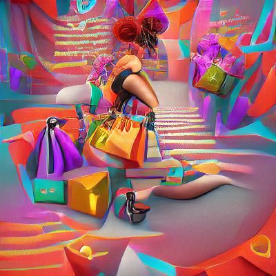 Abstract Swirls of Color and Dynamic Shapes