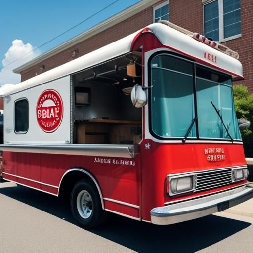 BBQ Truck Serves Lunch Crowd