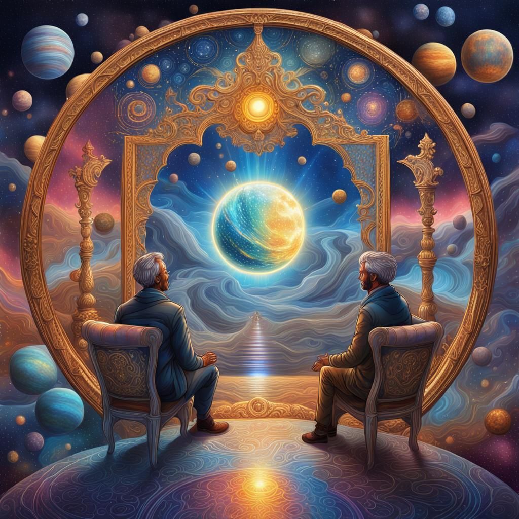 Holographic Astral Self-Discovery Illustration