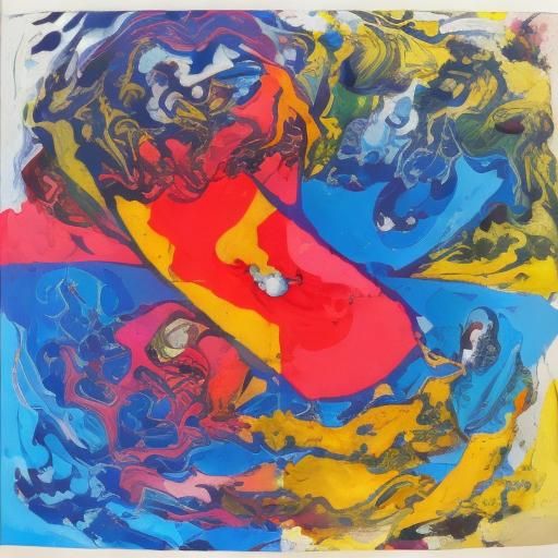 Pop Art Screen Print in Geometric Bauhaus Style