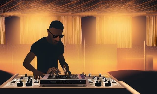 Epic DJ Performance in Maximalist Style