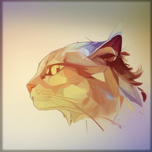 Hyperdetailed Cat Portrait in Volumetric Lighting