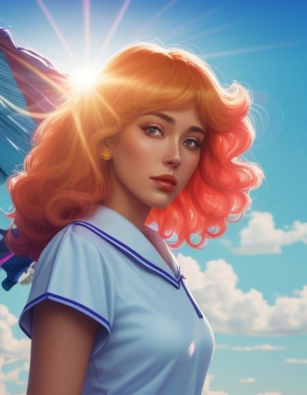 Synthwave Retro Paradise in Soft Focus