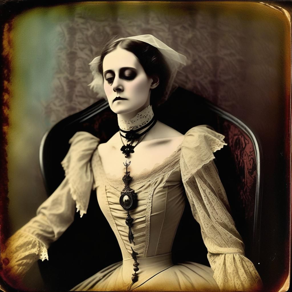 Elegant Gothic Victorian Death Photography