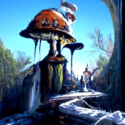 Wonderland Portal in Oil Painting Style